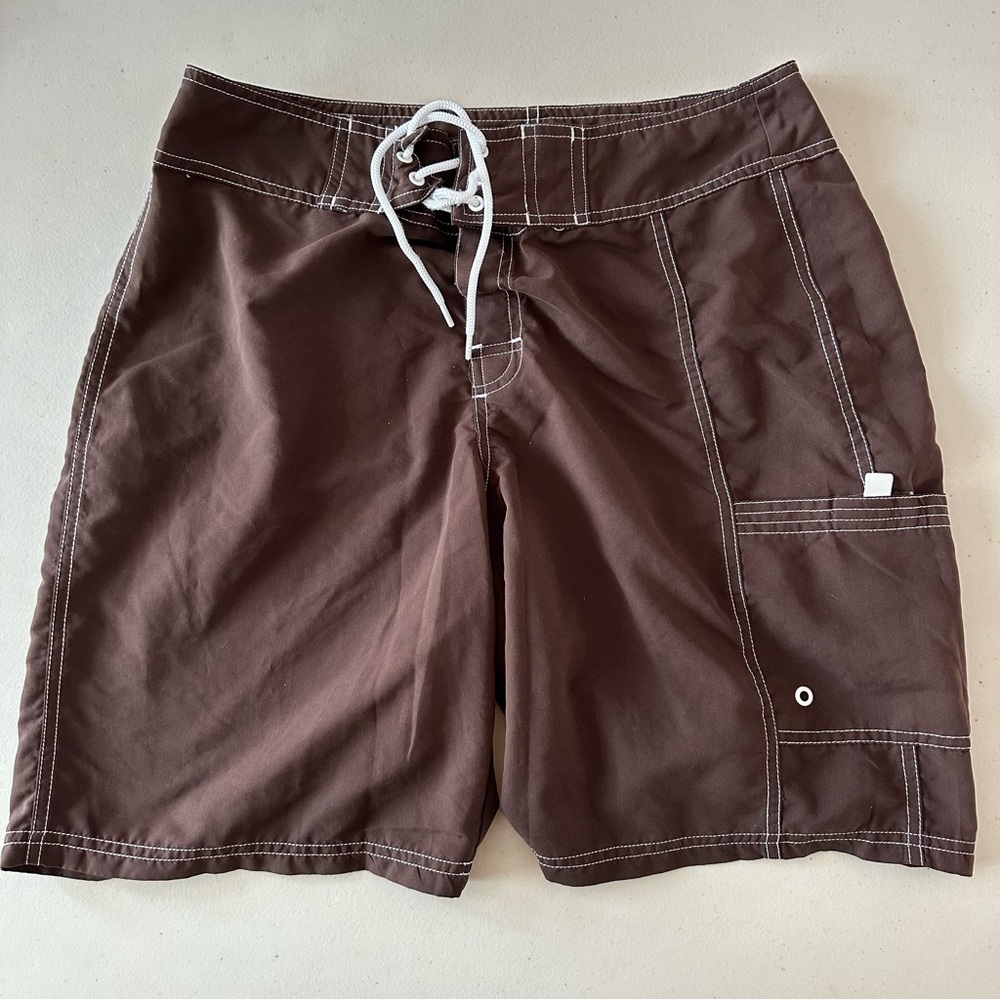 Boys California cover brown swim trunks